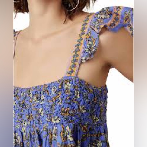 Free People Nala Printed Babydoll Top - Picture 2 of 8